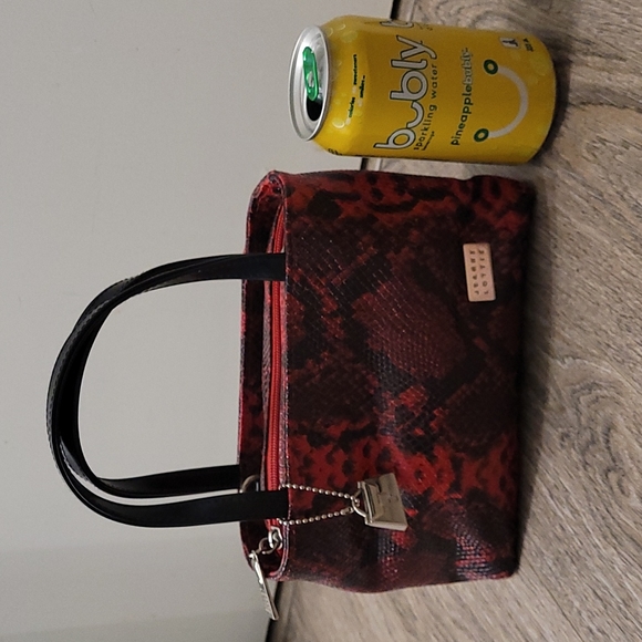 Jeanne Lottie Red Snake Print Purse - Picture 3 of 10